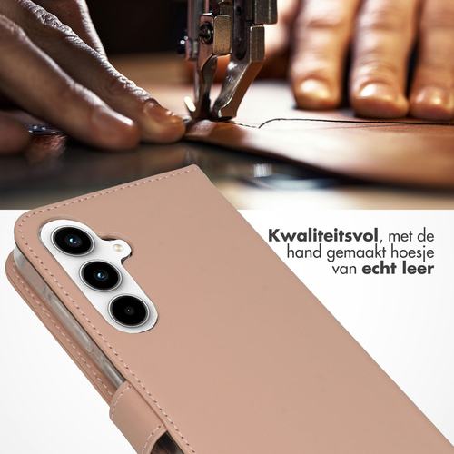 Selencia Echt Lederen Bookcase Samsung Galaxy A55 - Dusty Pink, afbeelding 2