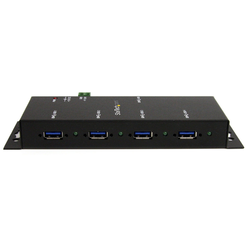 StarTech.com 4-Port USB 3.0 Hub - Metal Industrial USB-A Hub - Wall or Desk Mountable USB Data Hub - TAA Compliant USB Expander Hub (ST4300USBM) Sort – billede 4
