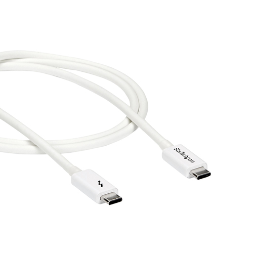 StarTech.com 3.3ft (1m) Thunderbolt 3 Cable, 20Gbps, 100W PD, 4K Video, Thunderbolt-Certified, Compatible w/ TB4/USB 3.2/DisplayPort Thunderbolt kabel 1m Hvid – billede 4
