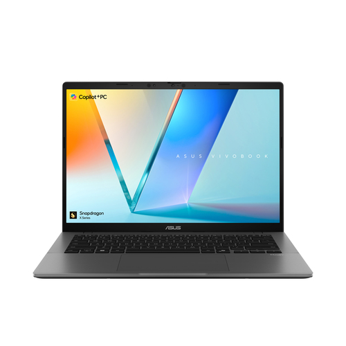 ASUS Vivobook S14 S3407QA-KP003W Copilot+ PC Snapdragon X1-26-100 Ноутбук 35,6 cm (14") WQXGA 16 GB LPDDR5x-SDRAM 512 GB Твердотельный накопитель (SSD) Wi-Fi 6E (802.11ax) Windows 11 Home Серый