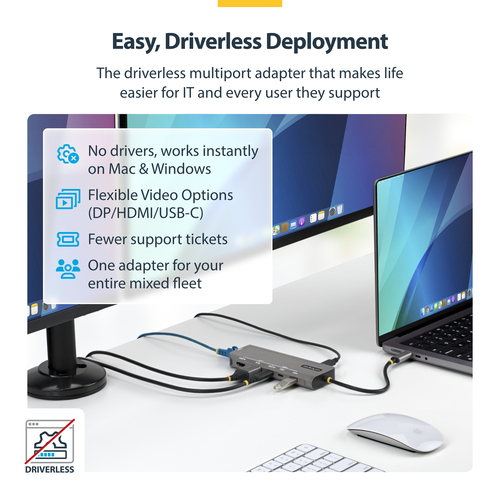StarTech.com USB4 Multiport Adapter, Driverless Dual-4K for macOS and Windows – image 4