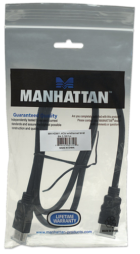 Manhattan HDMI-Kabel Ethernet A -> A St/St 1.00m ARC 30 AWG, afbeelding 4