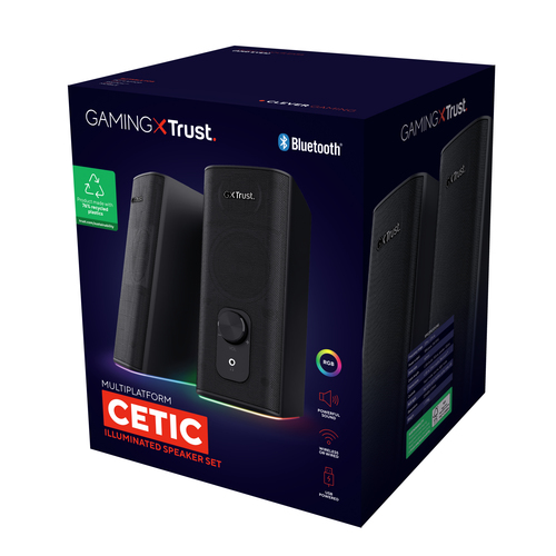 Trust GXT612 CETIC BT SPEAKER SET Bluetooth speaker Zwart, afbeelding 6