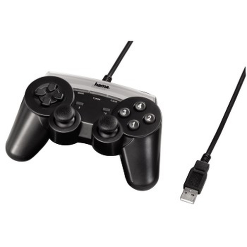 Hama USB Gamepad Black Steel