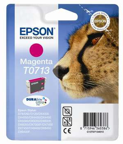 Epson Cheetah Singlepack Magenta T0713 DURABrite Ultra Ink