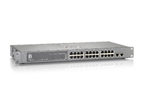 LevelOne 24 FE PoE-Plus + 2 GE Combo SFP Switch, 480W