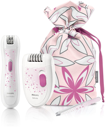 Philips Trio Smooth set. Bonus edition HP6550/00 epilator 8 tweezers Purple, White
