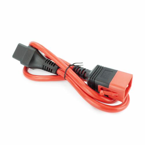 ACT PC3641 – stroomkabel – C19 naar C20 – IEC Lock Dual Locking – 3 m – rood – 250 V / 16 A, afbeelding 2