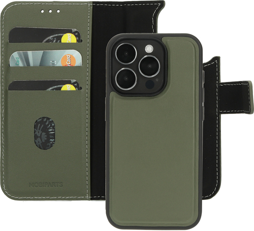 Mobiparts Leather 2 in 1 Wallet Case Apple iPhone 15 Pro Green – image 1