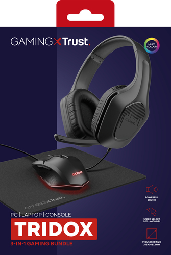 Trust GXT 790 3-in-1 Muis, Muismat, en Headset Bundel Zwart, afbeelding 9
