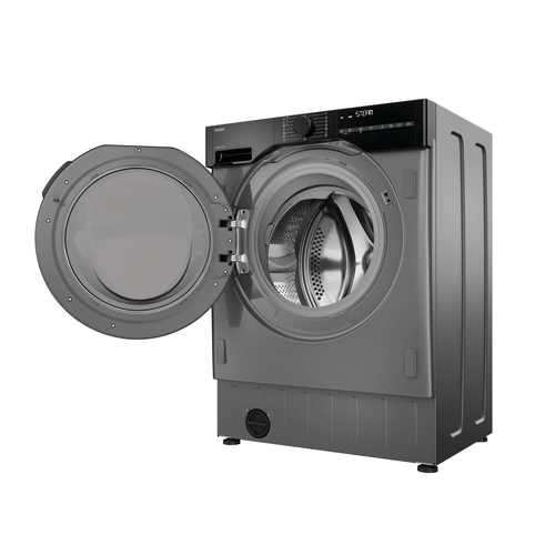 Haier Series 6 BHA6S696M6DB9R80 Wifi Connected Integrated 9Kg/6Kg Washer Dryer with 1600 rpm - Graphite - D Rated [Wash&Dry], A Rated [Wash Only], Silver - image 3