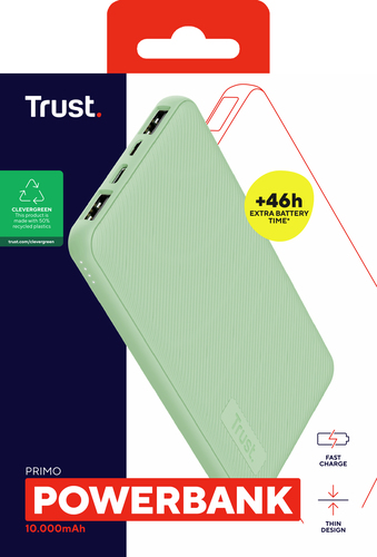PRIMO 10.000 POWERBANK ECO GREEN, afbeelding 6
