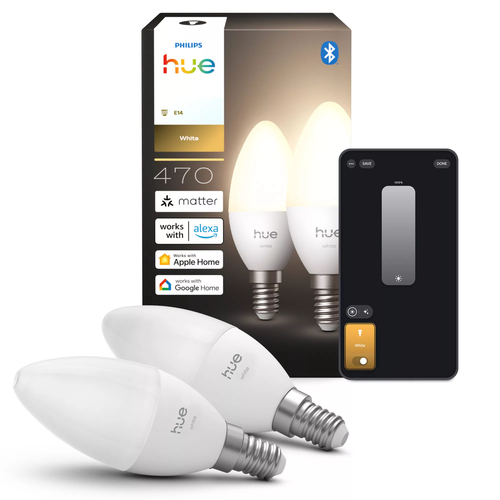 Philips Hue Kaarslamp White E14 Duo Pack – Foto 2 van 3