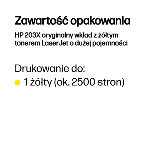 HP Inc. 203X Żółty Toner Cartridge CF542X