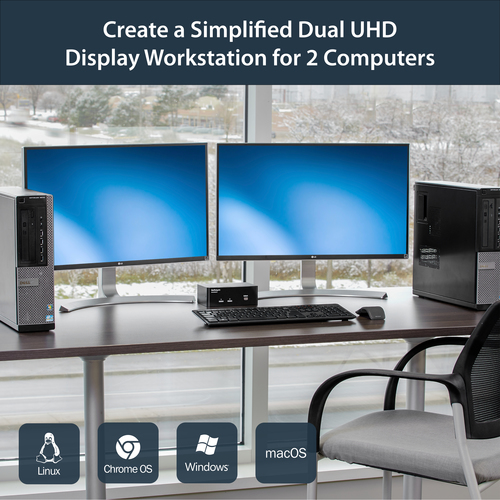 StarTech.com 2-Port DisplayPort Dual-Monitor KVM Switch - 4K – image 7