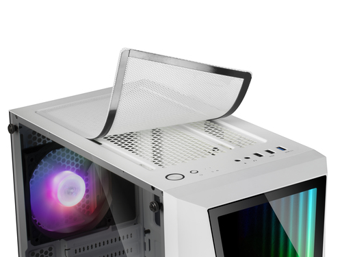 Mars Gaming MC777, ATX Computer Case, ARGB Lighting, White – image 4