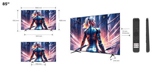 TCL 85C75B TV 2.16 m (85") 4K Ultra HD Smart TV Wi-Fi Titanium 450 cd/m² – image 5
