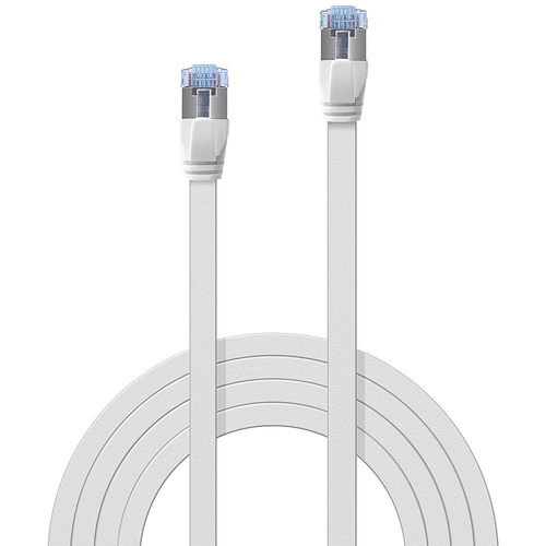 Lindy Patchkabel Cat6A U/FTP Flachband wit 10m, afbeelding 3