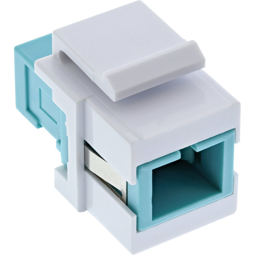 Product image: InLine Fiber optical Keystone Snap-in adaptor, simplex SC/SC, MM,ceramic sleeve