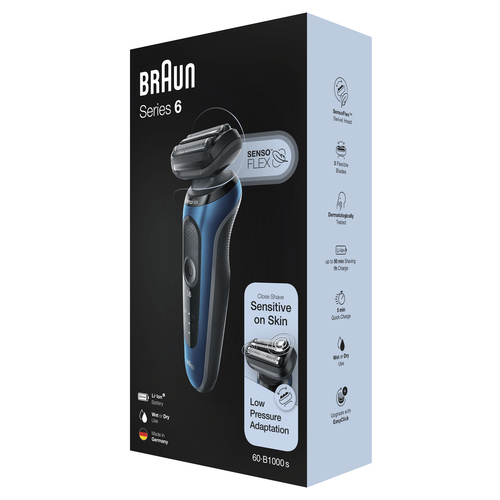 Braun Series 6 60-B1000s Foil shaver Blue – image 8