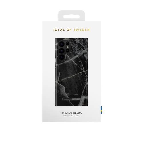 iDeal of Sweden Printed Case Galaxy S22U Black Thunder Marble – image 1