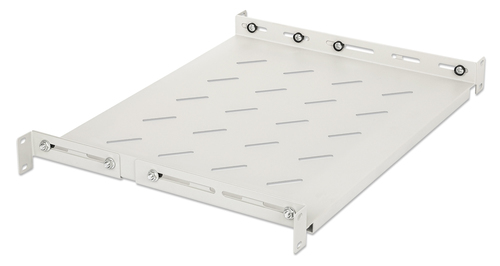 INTELLINET 19" Fachboden variable Schienen 350mm tief grau, afbeelding 2