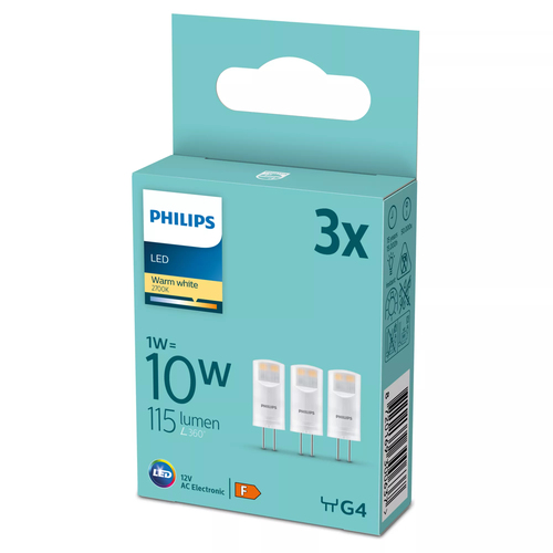 Philips 8720169300637 LED лампа Теплый белый 2700 K 1 W G4 F