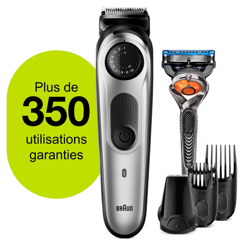 Braun Beard Trimmer BT5260 Men Trimmer & Hair Clipper, 39 Length Settings, Black/Silver Metal – image 4