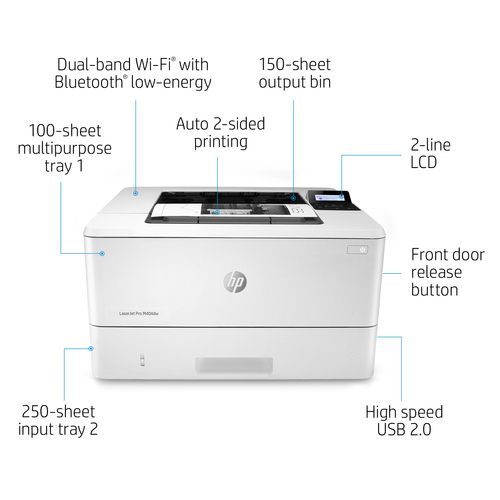 Datos del producto HP LaserJet Pro M404n 4800 x 600 DPI A4 Impresoras láser  (W1A52A)