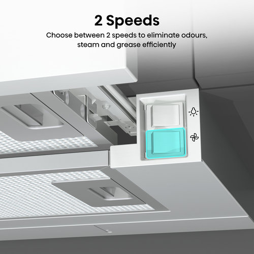 Hisense CH6T10BXUK cooker hood Semi built-in (pull out) Stainless steel 335 m³/h – image 5