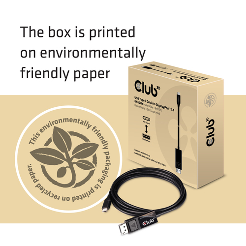 Club 3D USB-C naar DisplayPort 1.4 kabel, afbeelding 5