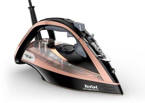 Tefal Ultimate Pure FV9845 Steam Iron - Black & Rose Gold, Black,Pink - image 2
