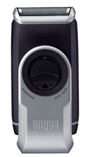 Braun Herrenrasierer MobileShave M-90 Foolium pardel Trimmer Sinine, Hõbe