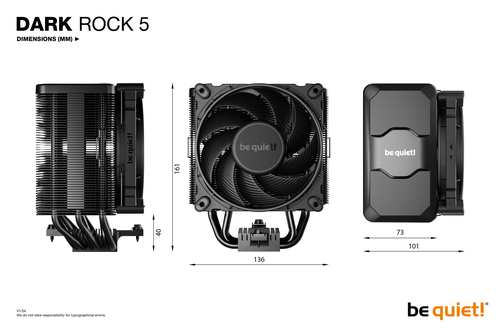 be quiet! Dark Rock 5 High Performance CPU Cooler - BK035 - image 8