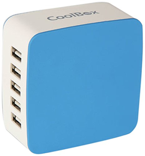 CoolBox COO-RT5U-BW mobiilseadme laadija Universaalne Sinine, Valge Hoonesisene