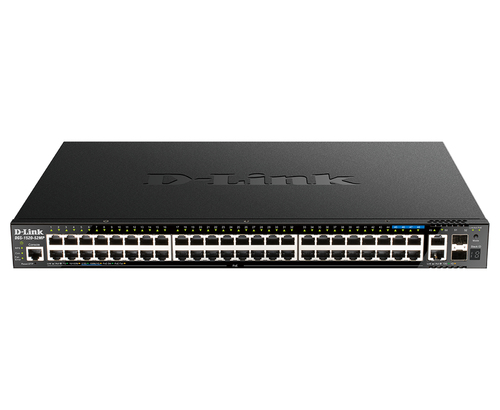 D-Link DGS-1520-52MP сетевой коммутатор Управляемый L3 Gigabit Ethernet (10/100/1000) Питание по Ethernet (PoE) 1U Черный