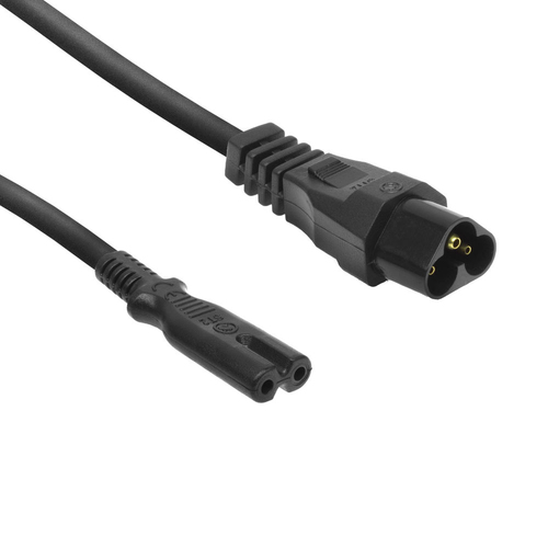 POWERCORD C6 - C7 BK 0.2M. 1 stk