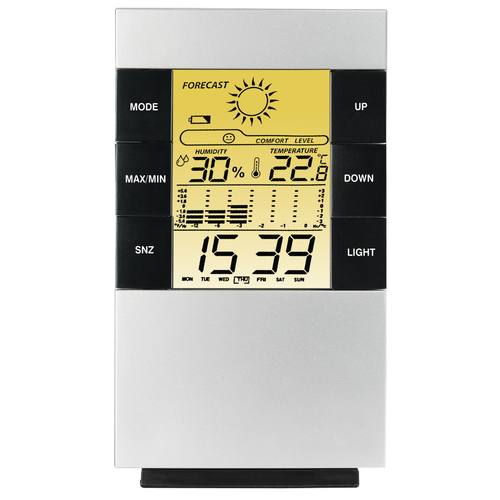 Hama LCD- thermo-/hygrometer TH-200 Weerstation Zilver, afbeelding 2