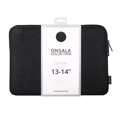 Onsala Laptop Sleeve Glitter 13/14" Black – image 2