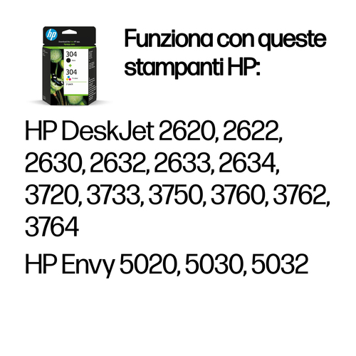 HP 304 Combo – Multipack nero + tricromia originale
