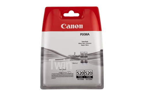 Canon PGI 520BK Twin Pack Sort 341 sider Blækbeholder 2932B012