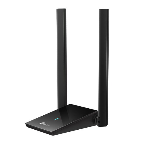 TP-Link AX1800 Wi-Fi 6 Dual Antennas High Gain Wireless USB 3.0 Adapter, Dual-Band, Auto Driver, MU-Mimo, Low- Latency, 1m Cable, Supports Windows 10/11, Highly Secure WPA3 (Archer TX20U Plus), Black, New - image 1