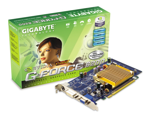 GIGABYTE GV-NX62TC256D graphics card GeForce 6200 GDDR