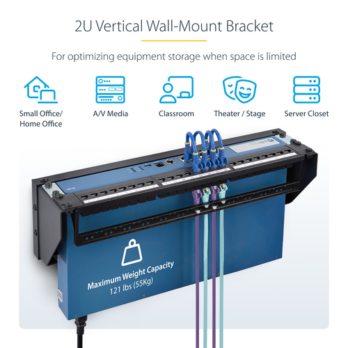 StarTech.com 2U Vertical Wall-Mount Bracket For – image 9