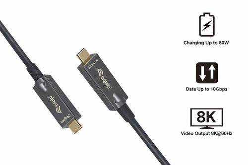 Equip 119467 USB-kabel USB 3.2 Gen 2 (3.1 Gen 2) 7,5 m USB C 10 Gbit/s 60 W Zwart, afbeelding 4
