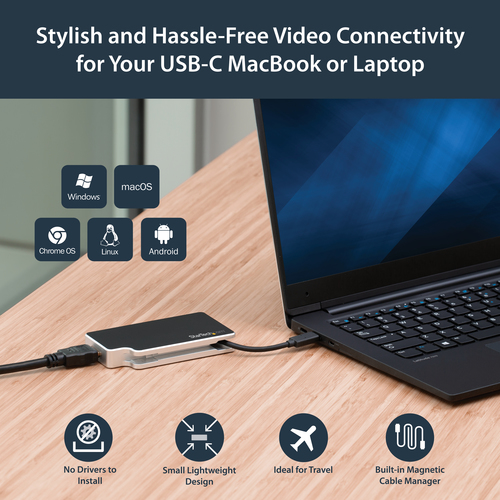 StarTech.com Travel A/V Adapter: 3-in-1 USB-C to VGA, DVI or HDMI - 4K – image 9