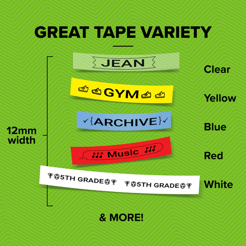 Dymo Dark Green LetraTag Plastic Tape 12mmx4m - image 5