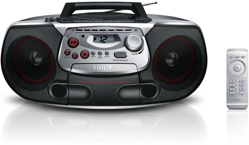 Philips AZ1856/98 garso kolonėlių komplektas namams 2 W Juoda, Sidabras