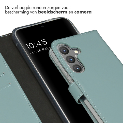 Selencia Echt Lederen Bookcase Samsung Galaxy S24 - Air Blue, afbeelding 4