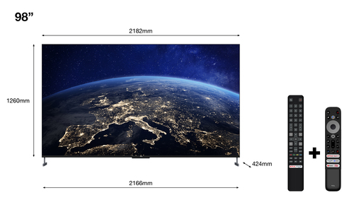 TCL C73 C735 2,49 m (98") 4K Ultra HD Smart TV Wi-Fi Черный 800 cd/m²
